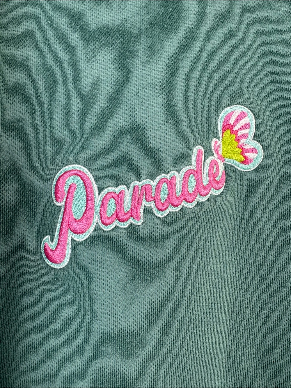 Parade Logo Sweatshirt 100% Cotton EUC Embroidery Crewneck Gen Z Skater Grunge - Picture 3 of 8
